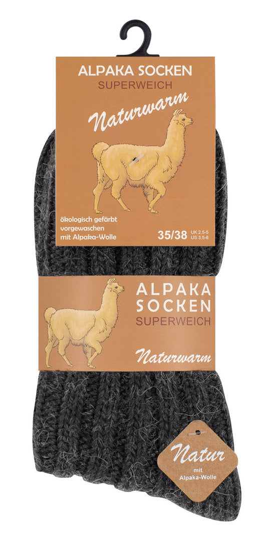 2 paar wollen sokken met Alpaca wol